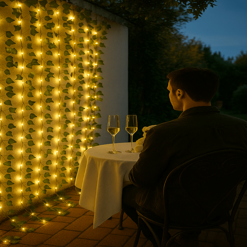 Lichtslinger met Klimop – Warm Witte LED – Voor Tuin en Balkon