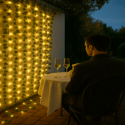 Lichtslinger met Klimop – Warm Witte LED – Voor Tuin en Balkon