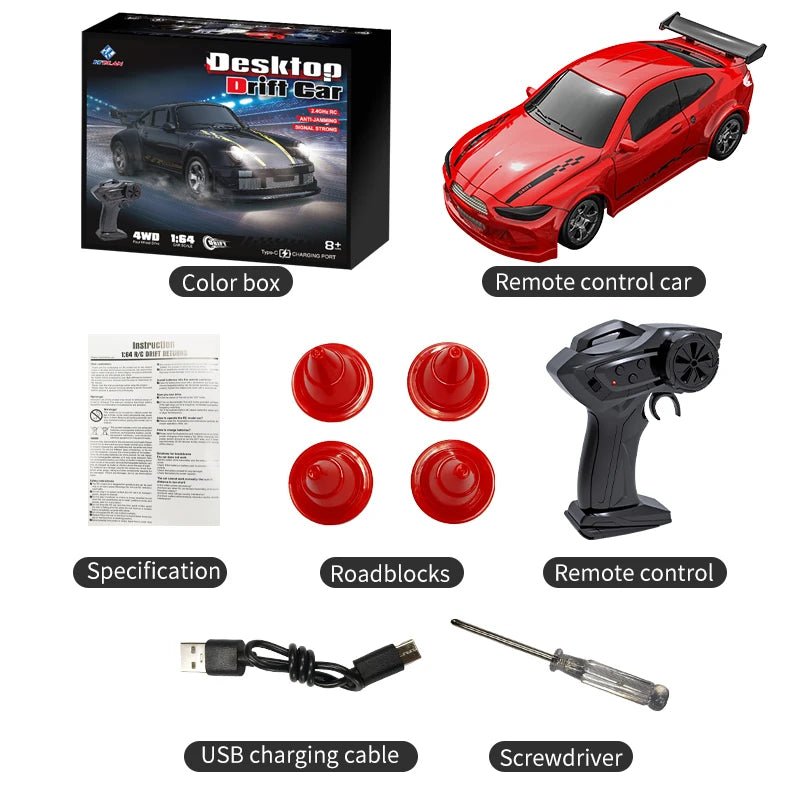 RC Drift Auto – Met Afstandsbediening – Inclusief Roadblocks