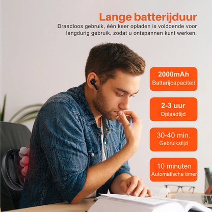 Massageapparaat met 15 Massagekoppen – Verwarming – Voor Rug en Schouders