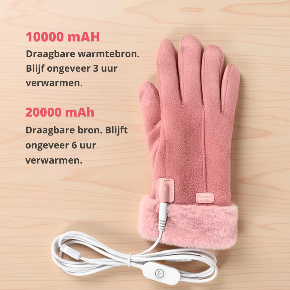 Verwarmde Leren Handschoenen – Elektrische verwarming – Voor koude dagen