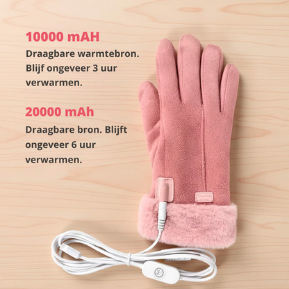 Verwarmde Leren Handschoenen – Elektrische verwarming – Voor koude dagen