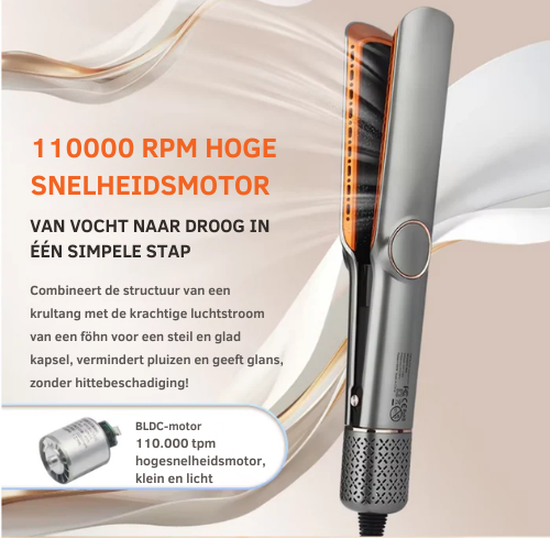 2-in-1 Haardroger en Steilapparaat – Voor Glanzend en Stijlvol Haar – Snelle Styling
