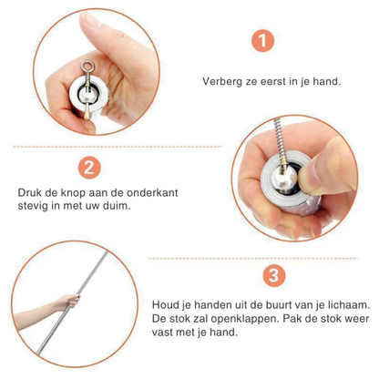 Magische Stok – Compact en Verlengbaar – Voor Goocheltrucs en Optredens