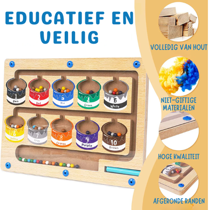 Educatief Kleurensorteer Spel – Houten Kleurpotten – Voor Baby’s en Peuters