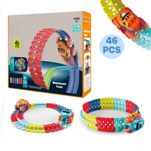 Speelgoed Racebaan – Flexibele Tracks – Voor Kinderen – Inclusief Auto's