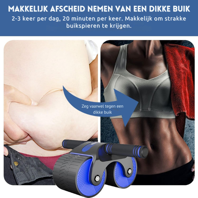 Ab Wheel – Verstelbare Handgrepen – Duurzaam Ontwerp – Voor Buikspiertraining