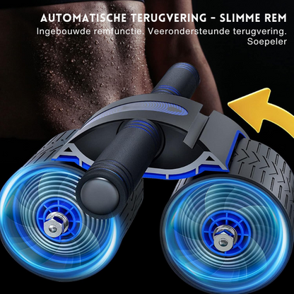 Ab Wheel – Verstelbare Handgrepen – Duurzaam Ontwerp – Voor Buikspiertraining