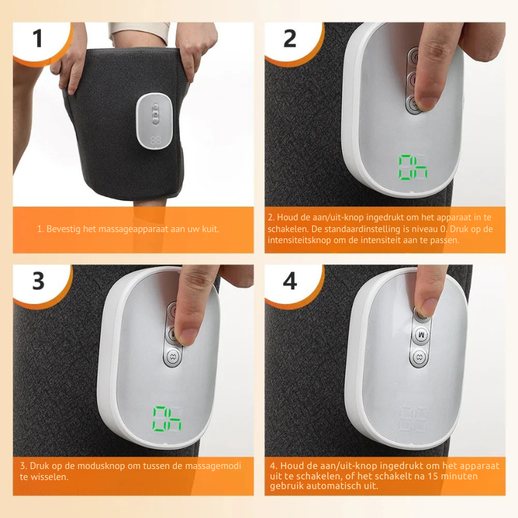 Luchtcompressiearmmassage – 4 Verwarmingsniveaus – Draagbaar – Voor armen en schouders