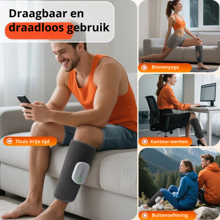 Luchtcompressiearmmassage – 4 Verwarmingsniveaus – Draagbaar – Voor armen en schouders