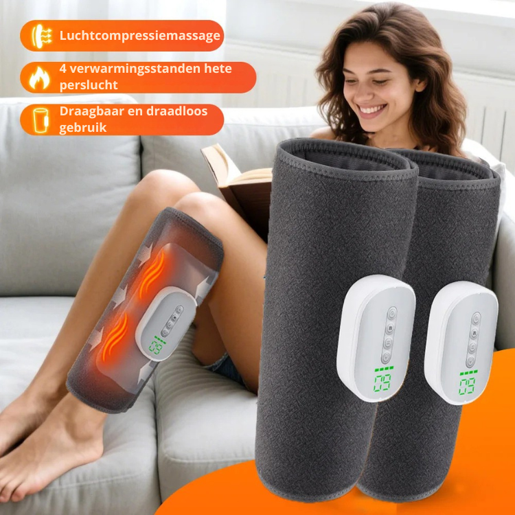 Luchtcompressiearmmassage – 4 Verwarmingsniveaus – Draagbaar – Voor armen en schouders