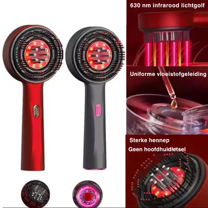 Infrarood Haartherapie Borstel – 630 nm Lichtgolven – Voor Haargroei en Hoofdhuidherstel