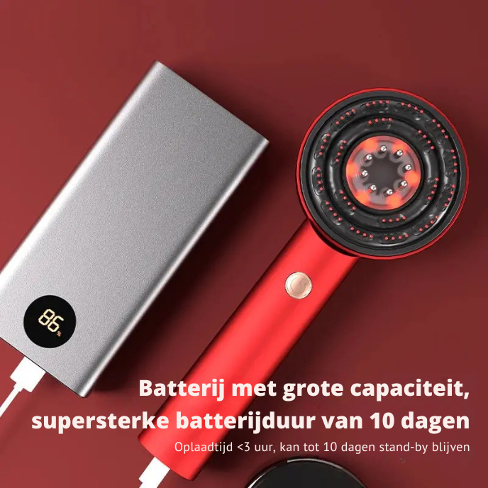 Infrarood Haartherapie Borstel – 630 nm Lichtgolven – Voor Haargroei en Hoofdhuidherstel