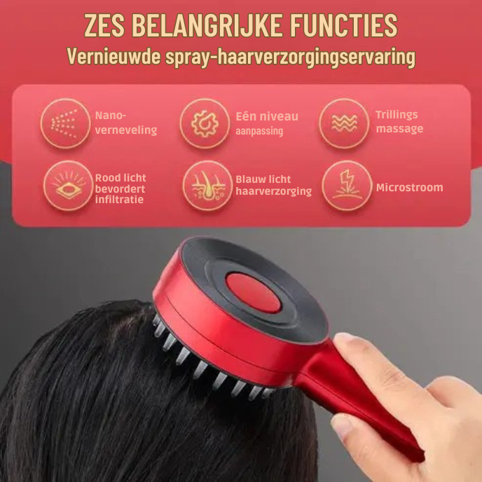 Infrarood Haartherapie Borstel – 630 nm Lichtgolven – Voor Haargroei en Hoofdhuidherstel