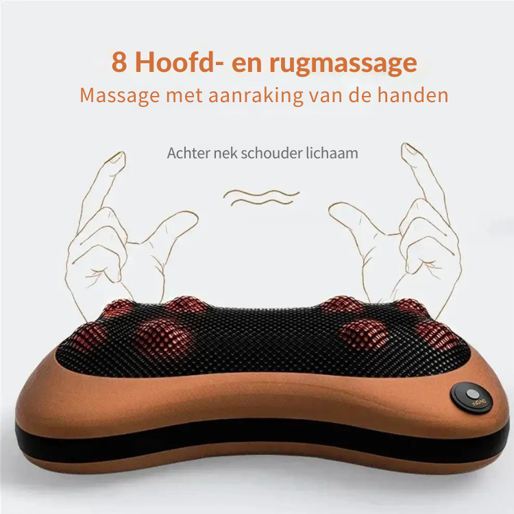 Nekmassageapparaat – Verwarming – Shiatsu – Voor nek en schouders