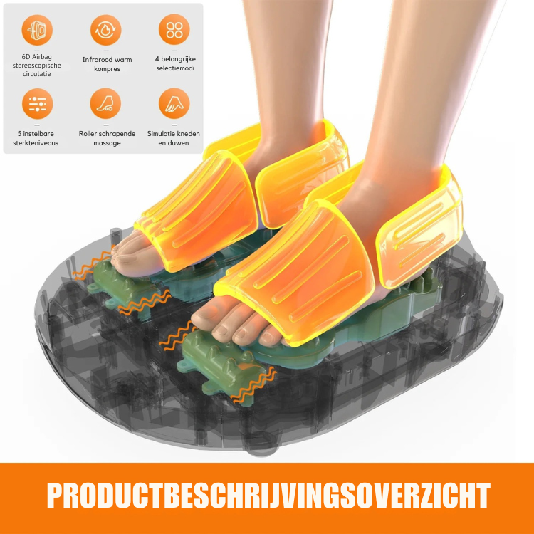 Massageapparaat voor voeten – Shiatsu – Verwarmingsfunctie – Voor ontspanning en herstel