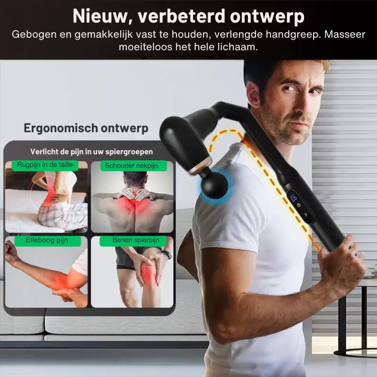 Massage Gun – Verstelbare Intensiteit – Draagbaar – Voor Spierontspanning en Herstel