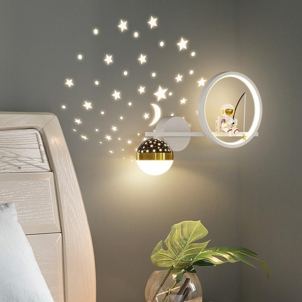 Wandlamp – Sterren- en Maanspatroon – Voor Slaapkamer en Woonkamer