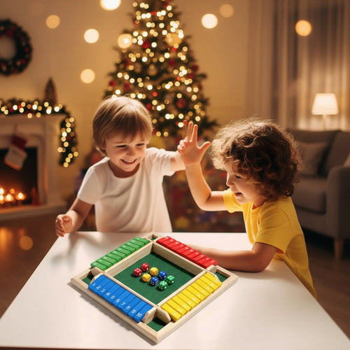 Houten Dobbelspel – Leerrijk Spel – Voor Kinderen en Gezinnen