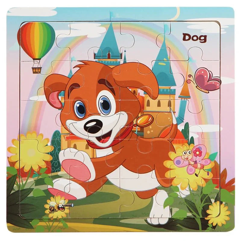 Houten Dierenpuzzels voor Peuters – Educatief Speelgoed – Voor Vormen en Kleurherkenning
