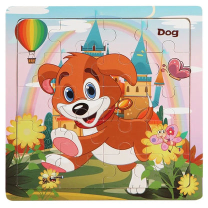 Houten Dierenpuzzels voor Peuters – Educatief Speelgoed – Voor Vormen en Kleurherkenning