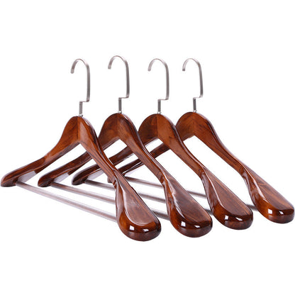 Houten kleerhangers – Verstevigd – RVS haak – Voor kledingorganisatie