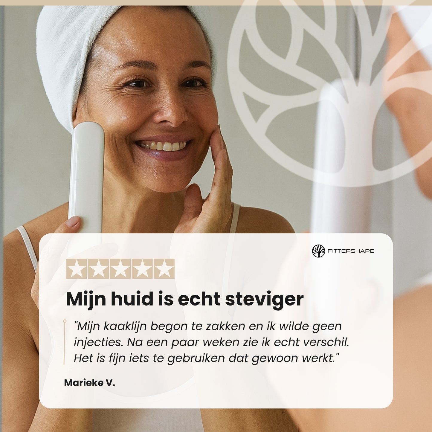 Fittershape GlowTight Wand | Draadloze Gezichtsversteviger – Voor Gladdere Huid