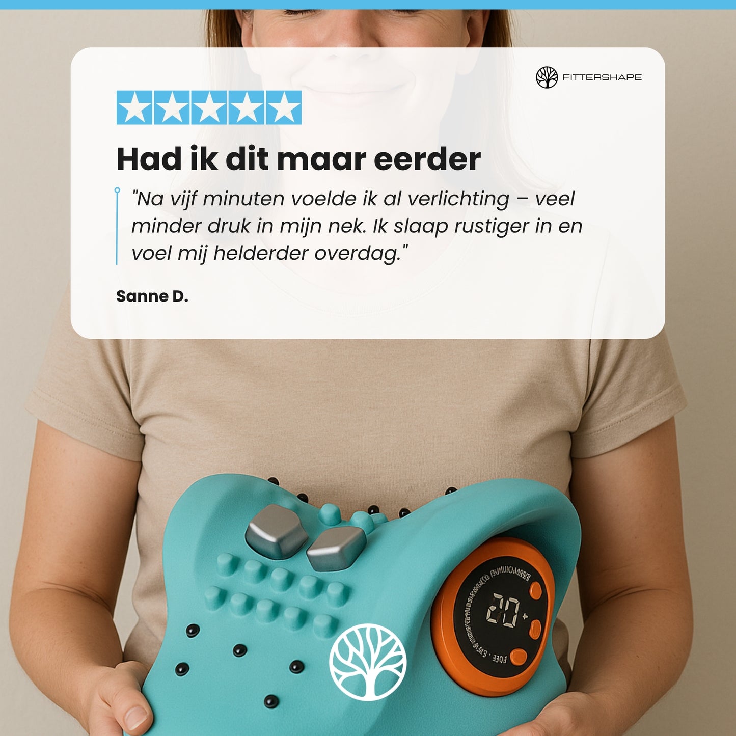Fittershape NeckRelief | Nekmassager – Voor Pijnvrije Ontspanning
