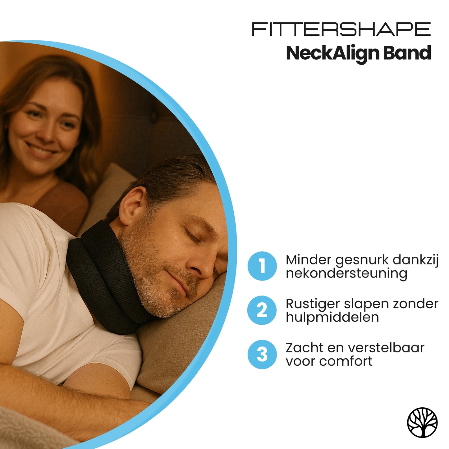 NeckAlign Band | Neksteun – Voor Rustige & Snurkvrije Nachten