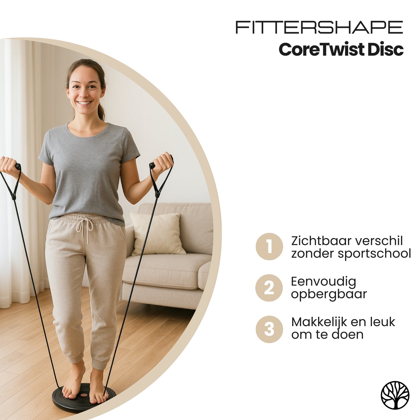CoreTwist Disc | Compacte Thuistrainer – Voor Sterke Buik & Taille