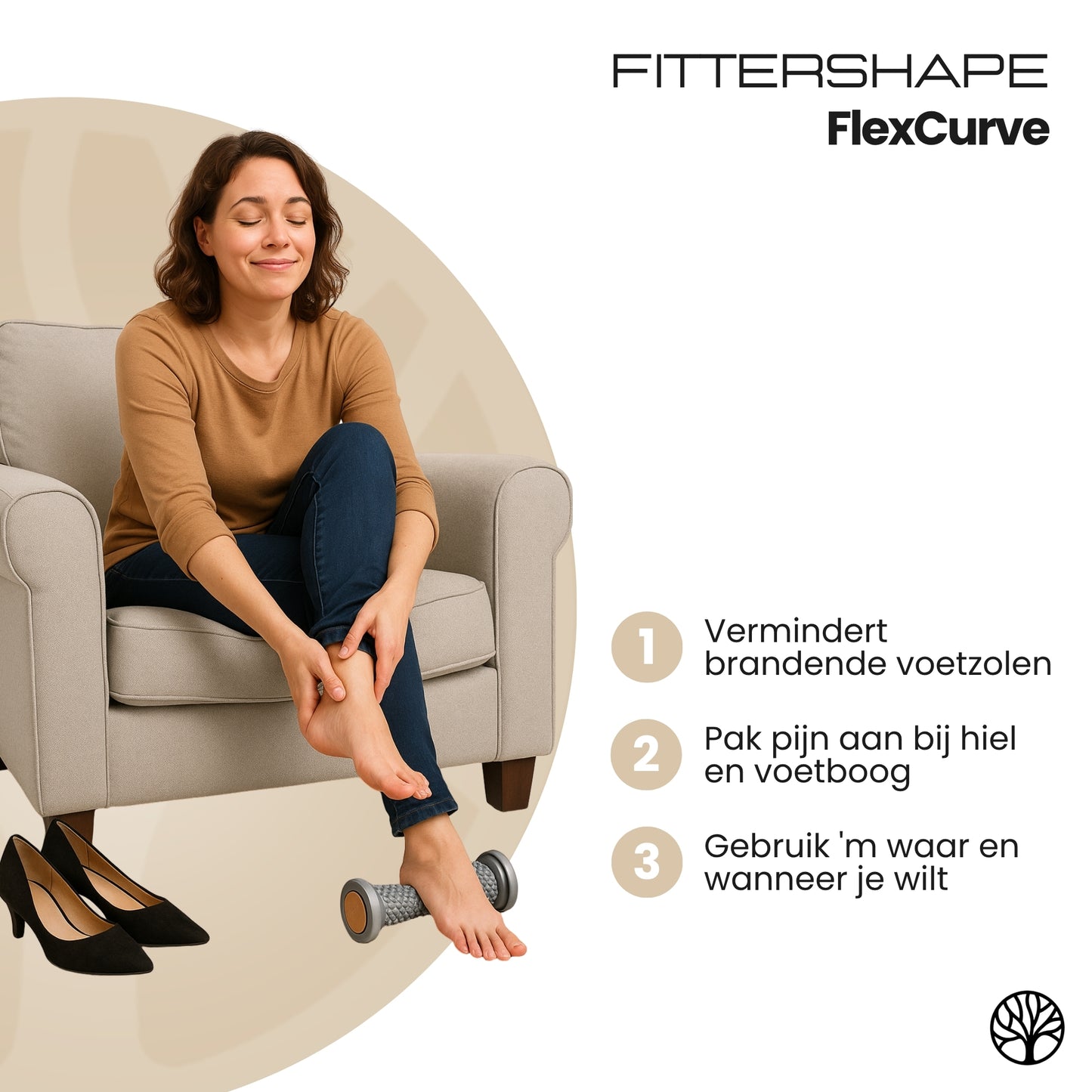 Fittershape FlexiRoller | Voor Spierontspanning & Voetverlichting
