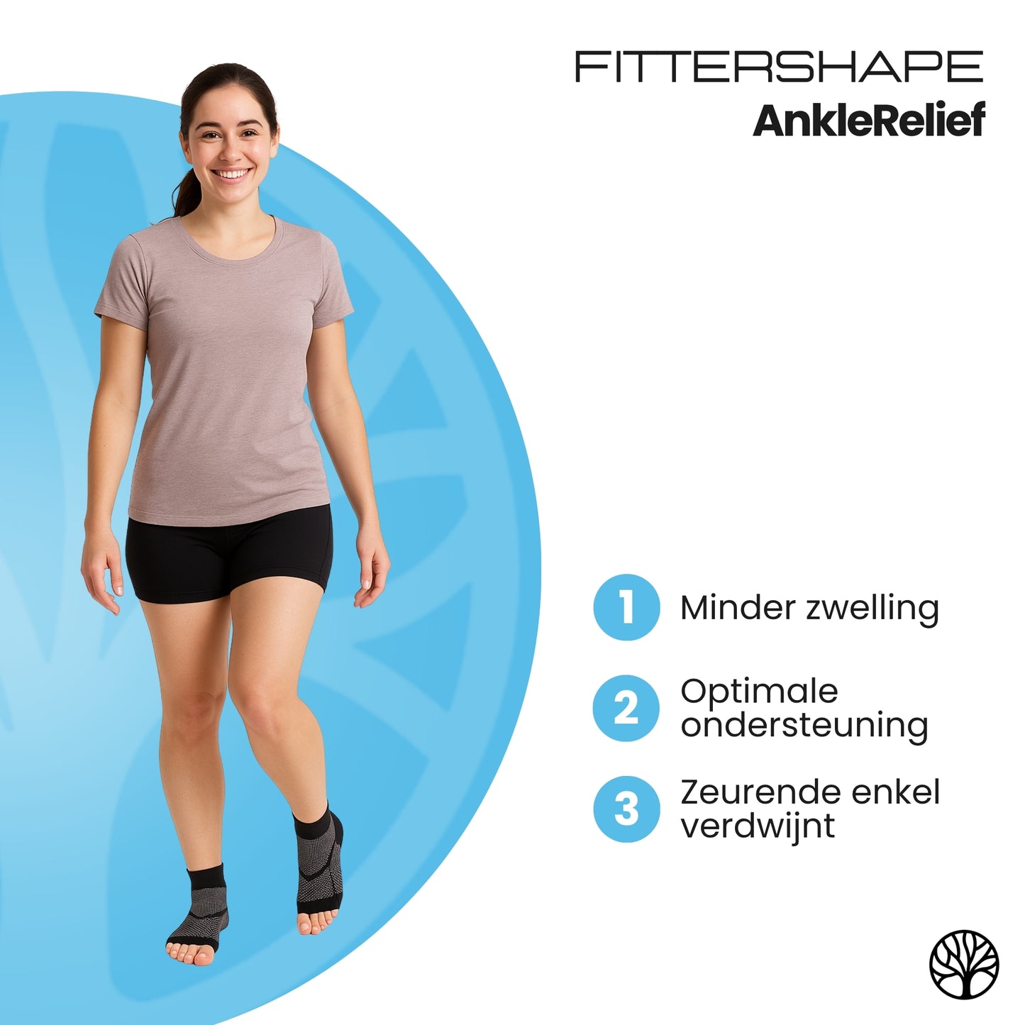 Fittershape AnkleRelief Socks | Compressie Enkelkousen – Voor Dagelijks Comfort