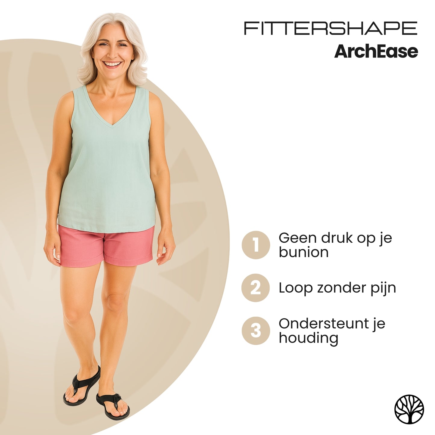 Fittershape ArchEase Slippers | Comfortabele Slippers – Tegen Voetpijn