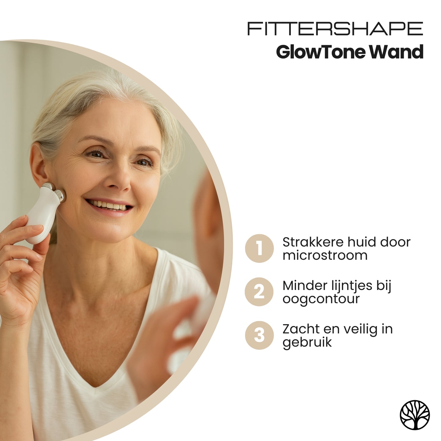 Fittershape GlowTone Wand | Microcurrent Gezichtstool – Voor Strakkere Huid