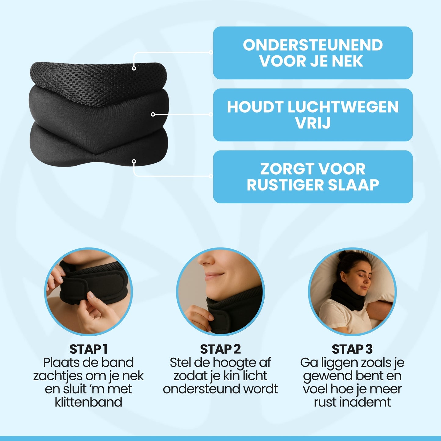 NeckAlign Band | Neksteun – Voor Rustige & Snurkvrije Nachten