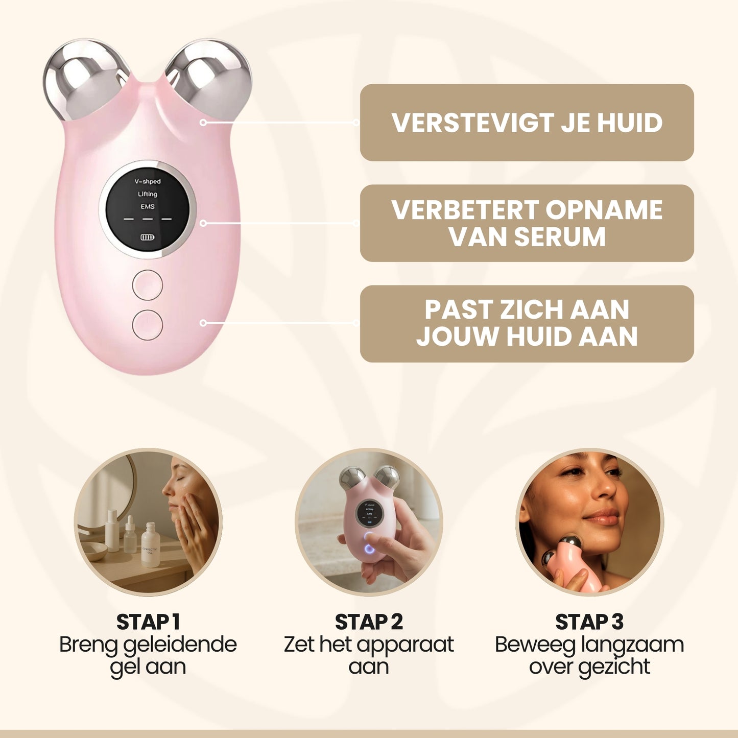 Fittershape GlowLift Wand | Microcurrent Gezichtstool – Voor Strakkere Huid