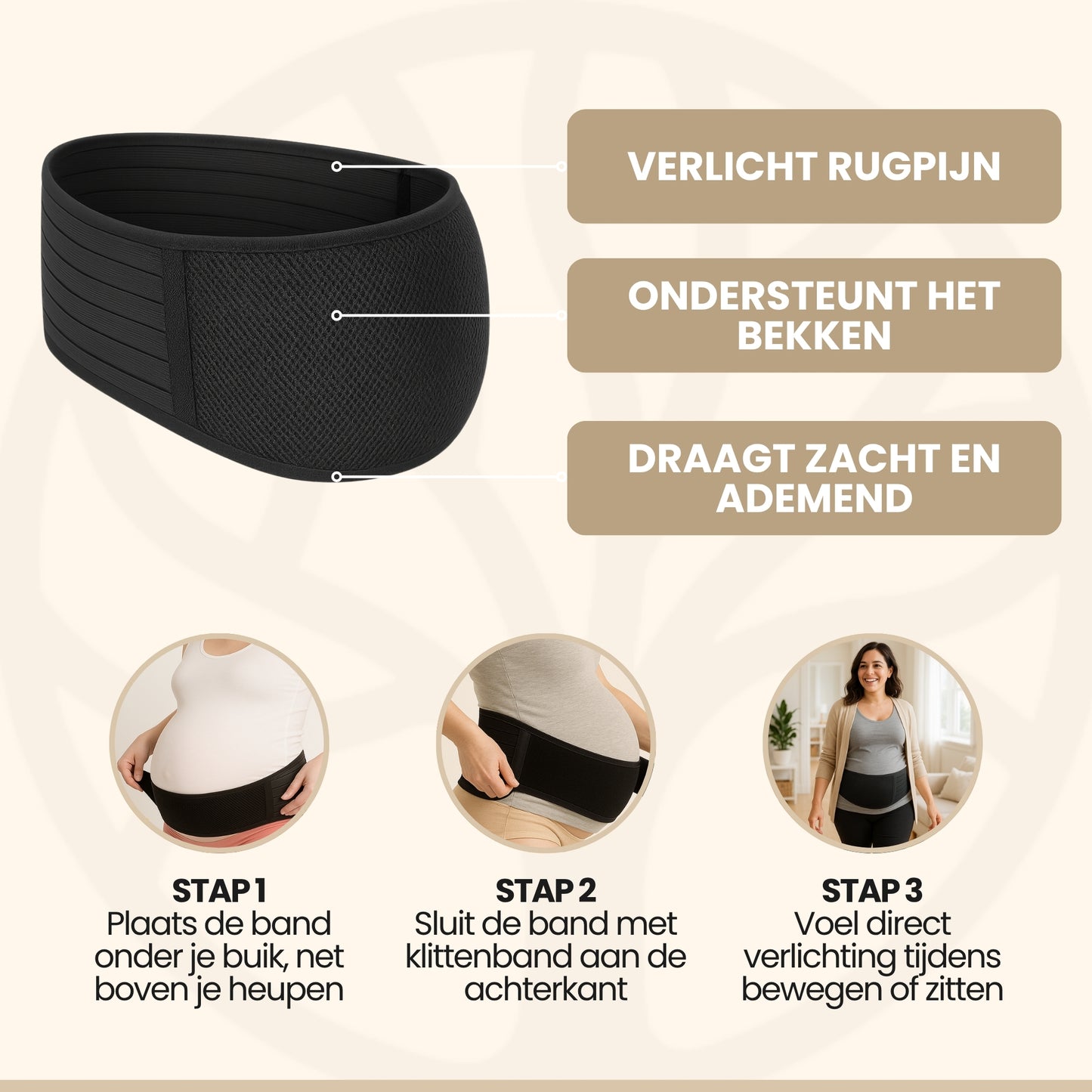 Fittershape BumpSupport | Zwangerschapsband – Met Extra Rugondersteuning