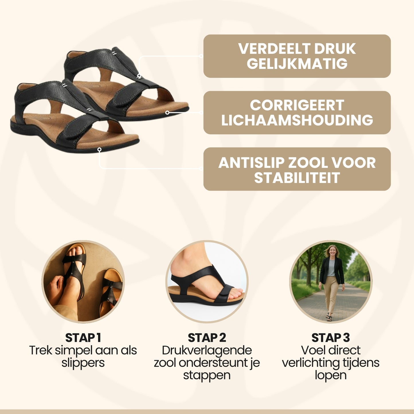 Fittershape SoleRelief | Ergonomische Sandalen – Voor Pijnvrije Voeten