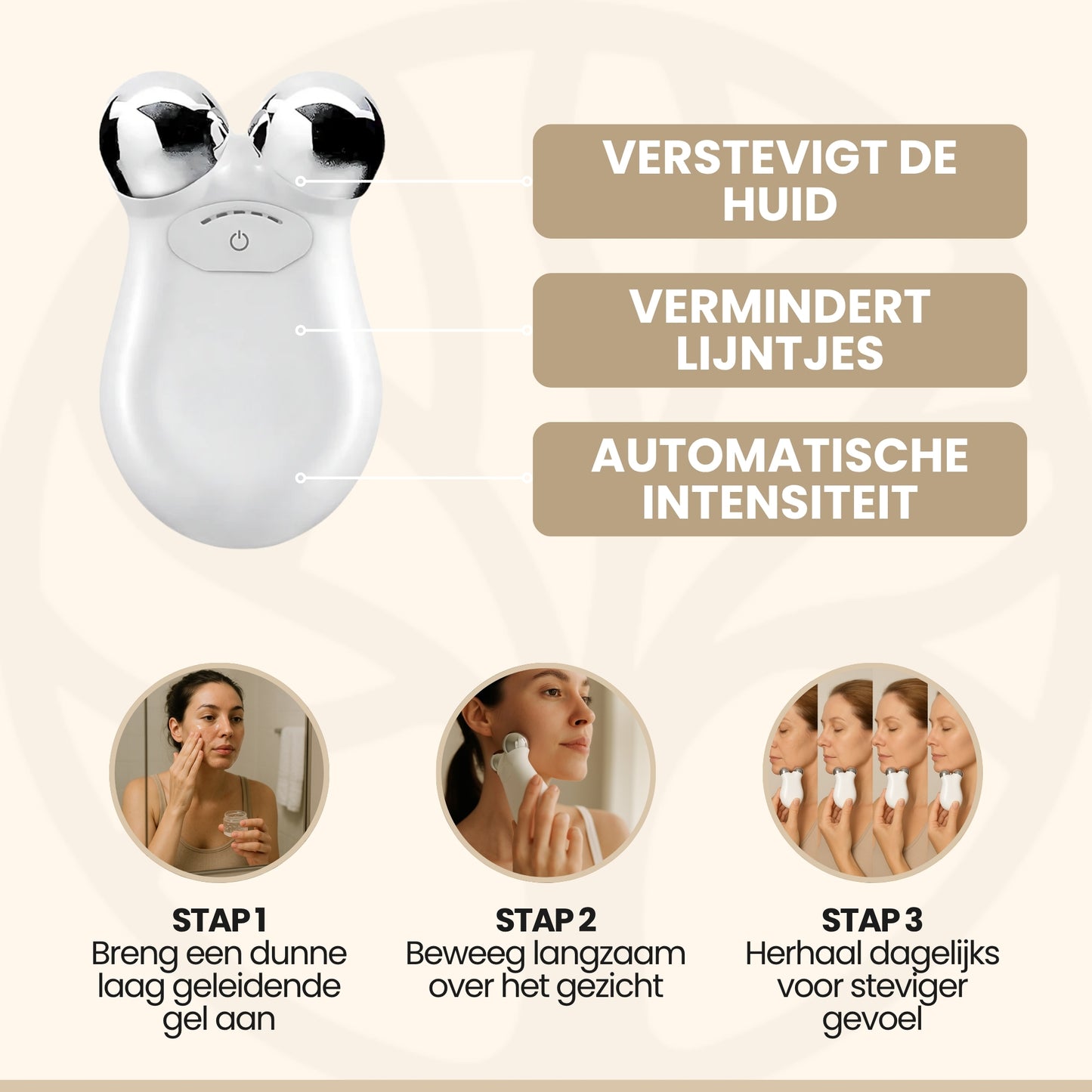 Fittershape GlowTone Wand | Microcurrent Gezichtstool – Voor Strakkere Huid