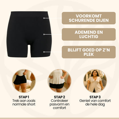 Fittershape Anti-Scheur Shorts | Comfortabel Onder Jurkjes – Voor Zomergebruik