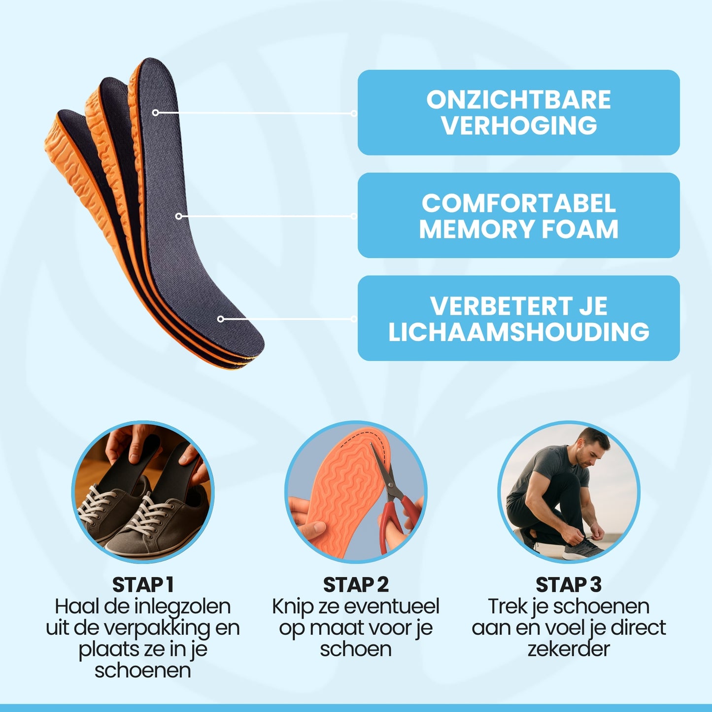 Fittershape LiftSteps Insoles | Onzichtbare Verhoging – Voor Meer Zelfvertrouwen