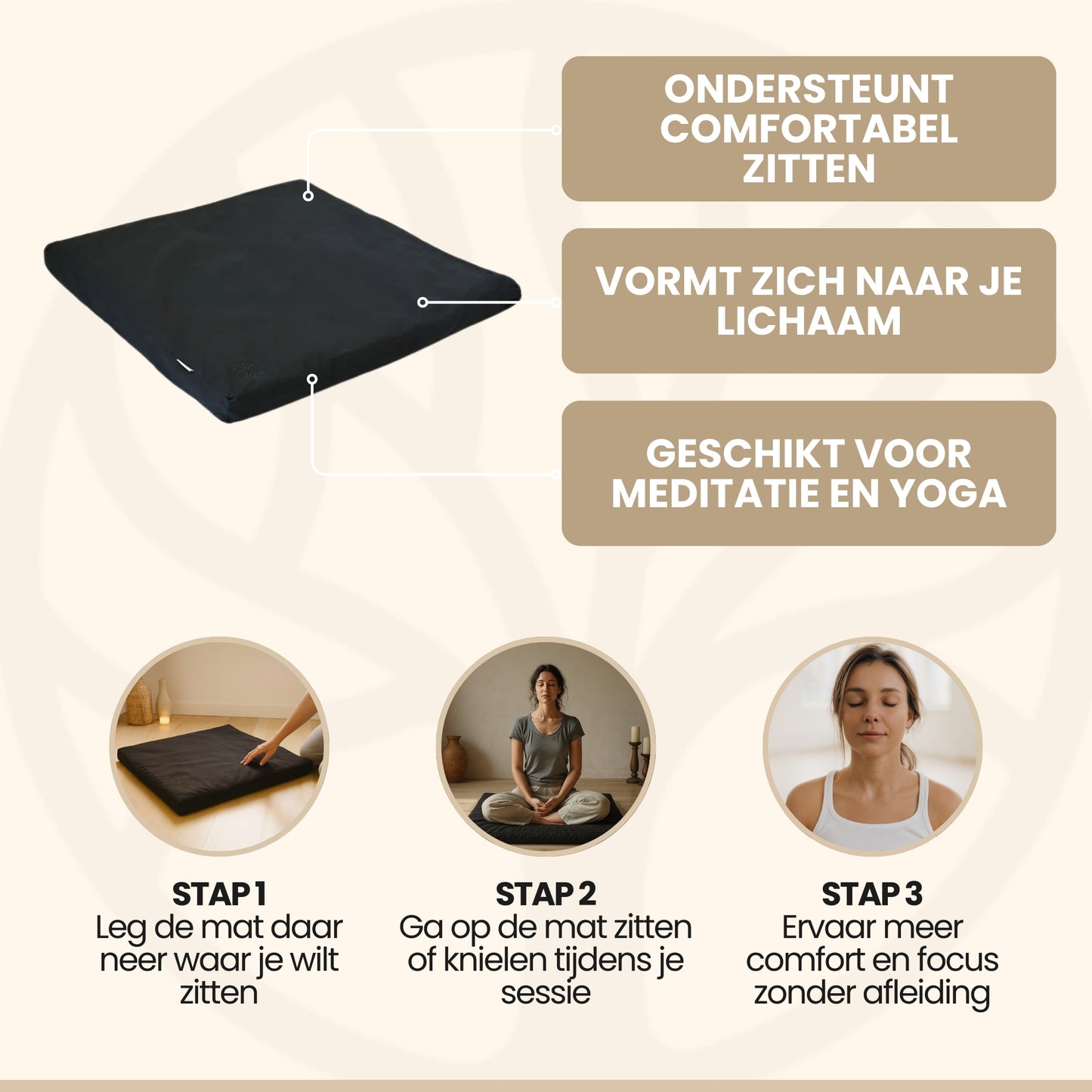 ZenCush Kussen voor Meditatie | Perfect voor yoga en mediteren