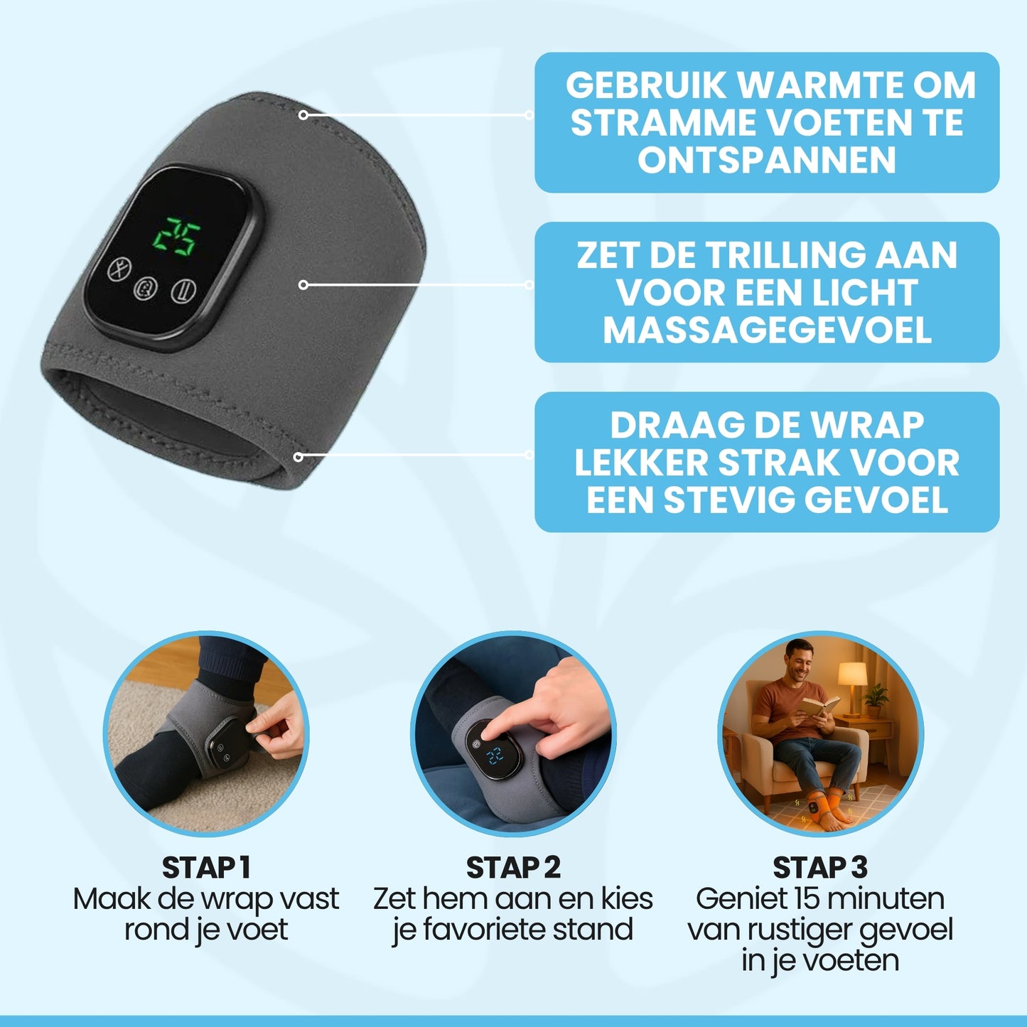 Fittershape NeuroTherm Wrap | Voetmassageband – Tegen Zenuwpijn & Slechte Circulatie