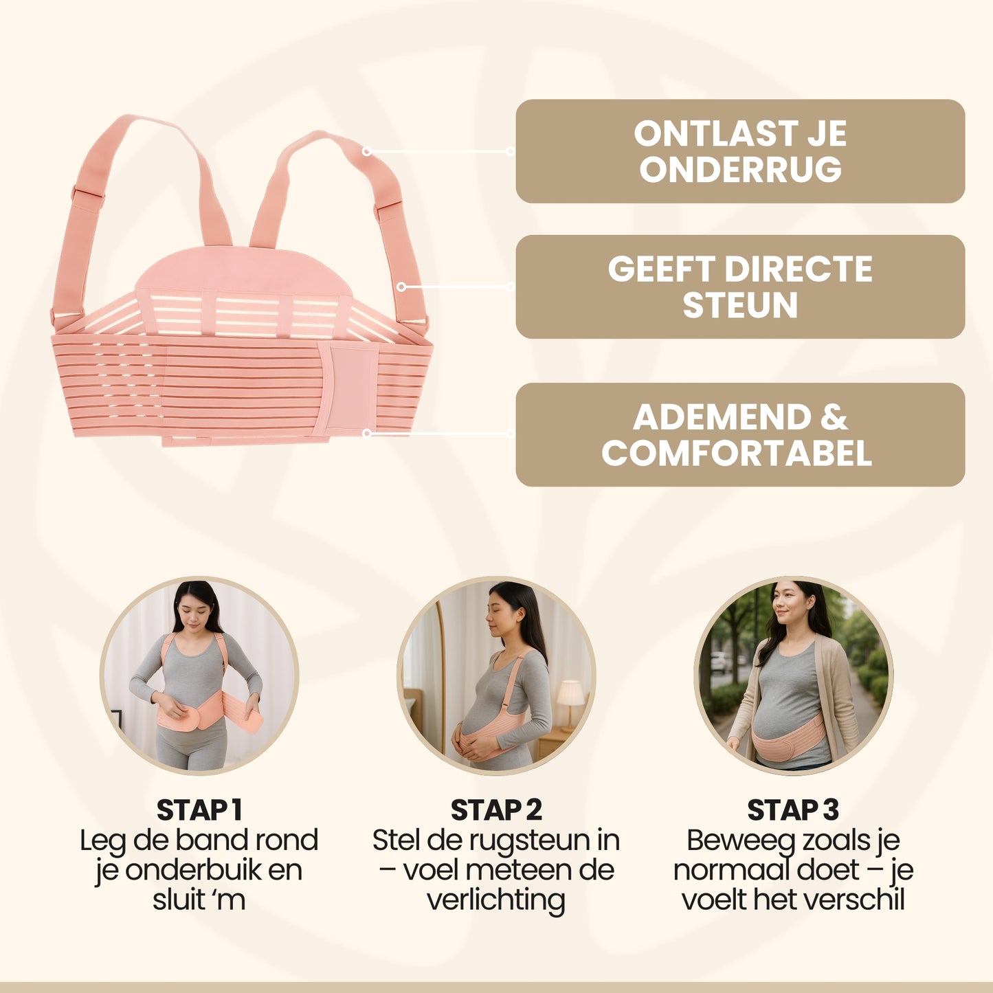 Fittershape MamaSupport | Zwangerschapsband – Met Extra Rugondersteuning