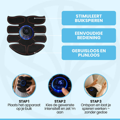 Fittershape AbsTone Pad | EMS Spiertrainer – Voor Een Sterkere Buik