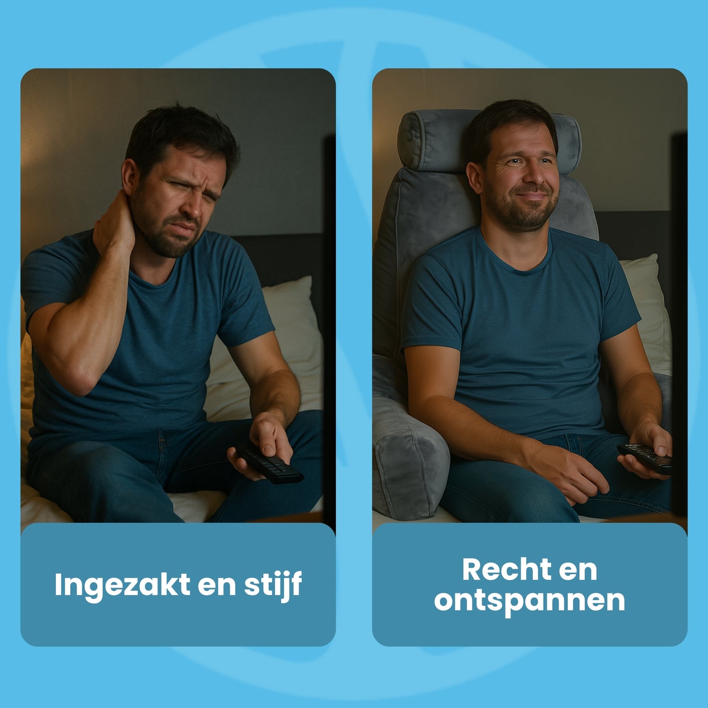 Fittershape SitRelax Kussen | Ergonomisch Leeskussen – Voor Rug & Neksteun