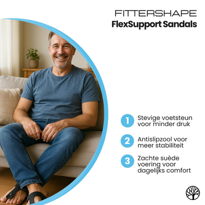 FlexSupport Sandals | Heren Tongs – Met Verstelbare Steun