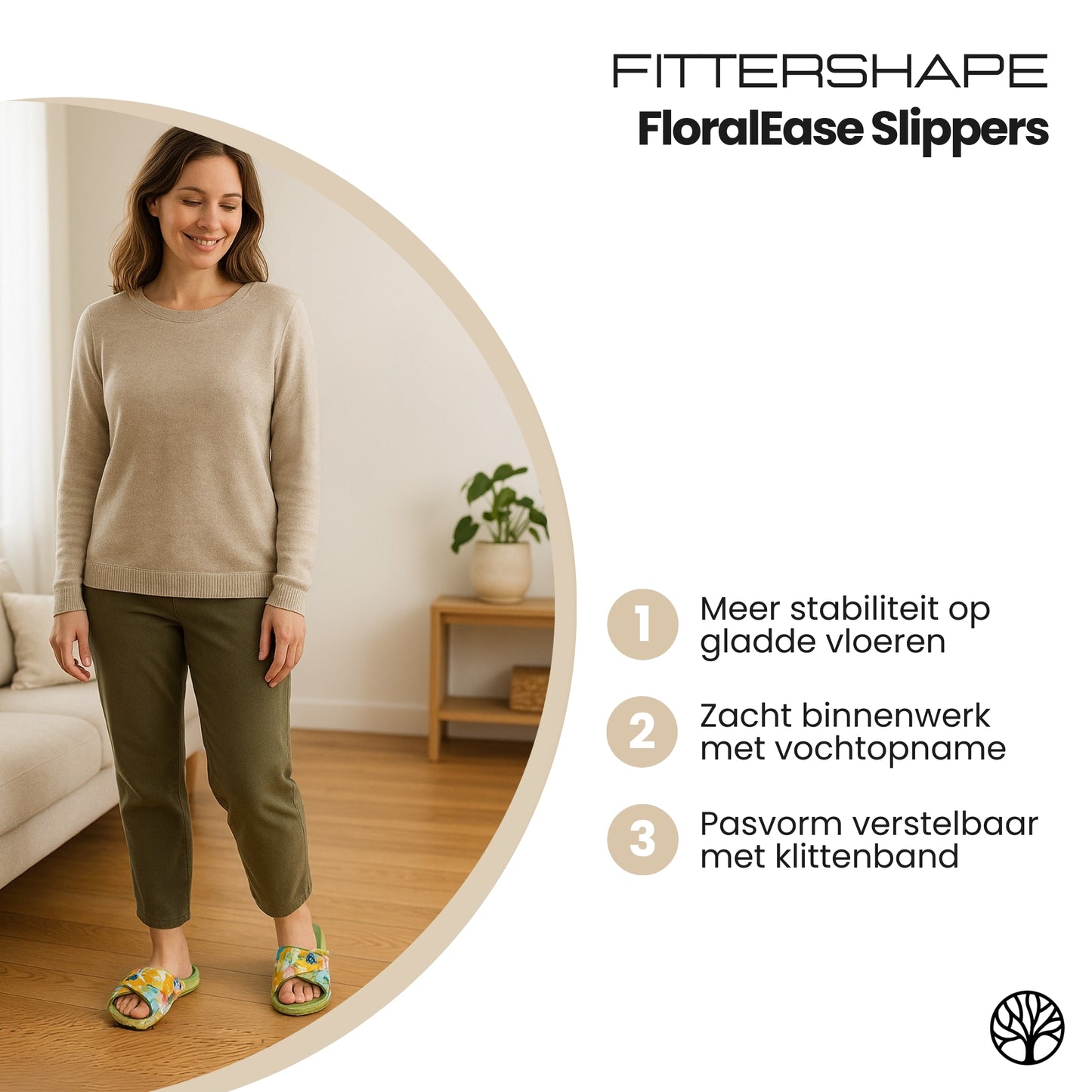FloralEase Slippers | Orthopedisch Comfort – Voor Thuisgebruik
