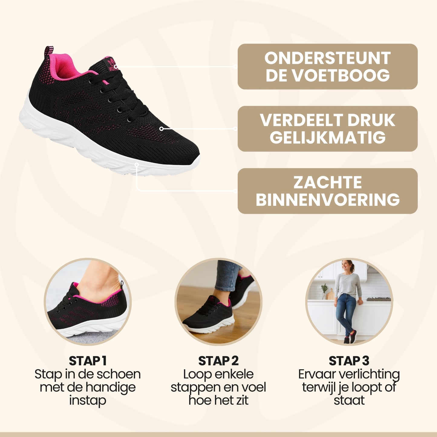 SoleLift Sneakers | Orthopedische Dameschoenen – Voor Gevoelige Voeten