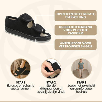 EasyStride Slippers | Orthopedisch Comfort – Met Klittenbandsluiting